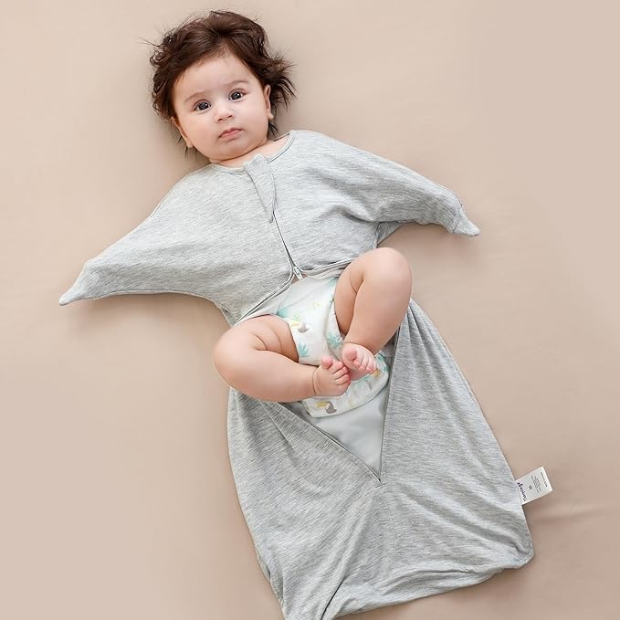 PuppyPaws Baby Sleep Sack, Transitional Swaddle, Swaddles for Newborns，1.0 Tog Sleep Sack 6-9 Months, Wearable Blanket Baby with 2-Way Zipper