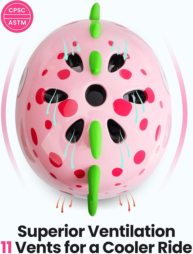 OutdoorMaster Kids Bike Helmet - Protective, Adjustable, Lightweight, Comfortable - Multi-Sport for Boys and Girls, 2 Sizes