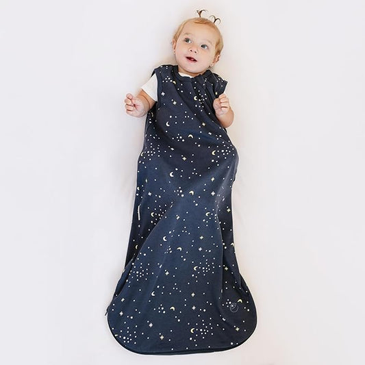 Ecolino Organic Cotton Baby Sleep Sack - 2-Way Zipper Baby Wearable Blanket - Infant Sleeping Bag Sack - 6-18 Months - Milky Way