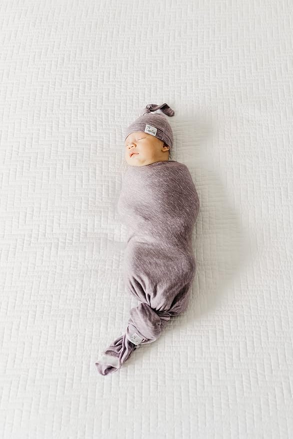Copper Pearl Large Premium Knit Baby Swaddle Receiving Blanket Violet