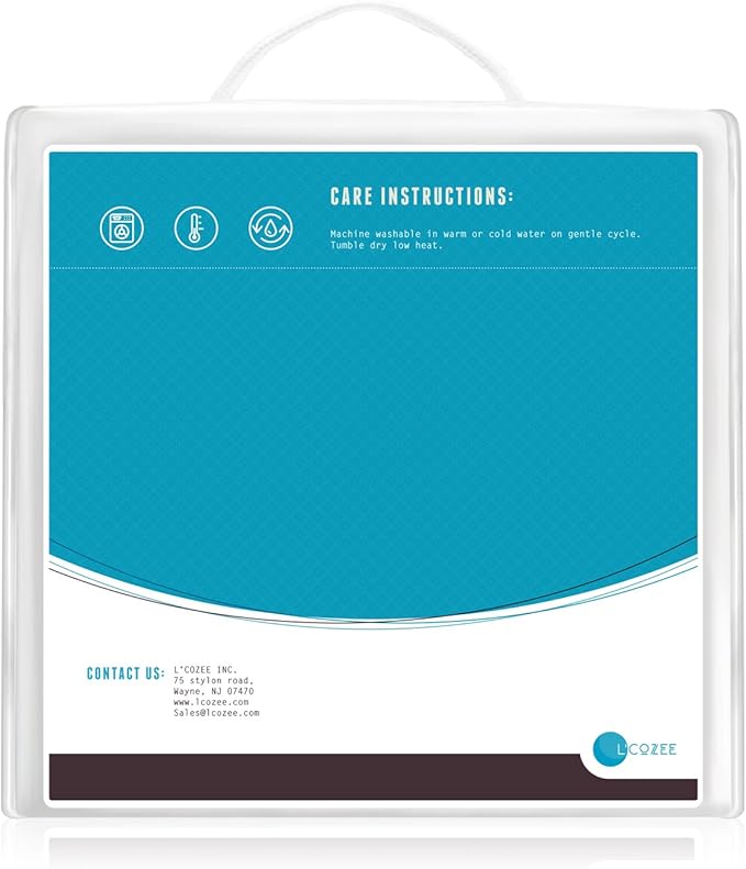 L' COZEE Super Special White Event: Assure Sleep, Hypoic Waterproof Fitted Crib & Toddler Protective Mattress Pad Cover, White Vinyl Free