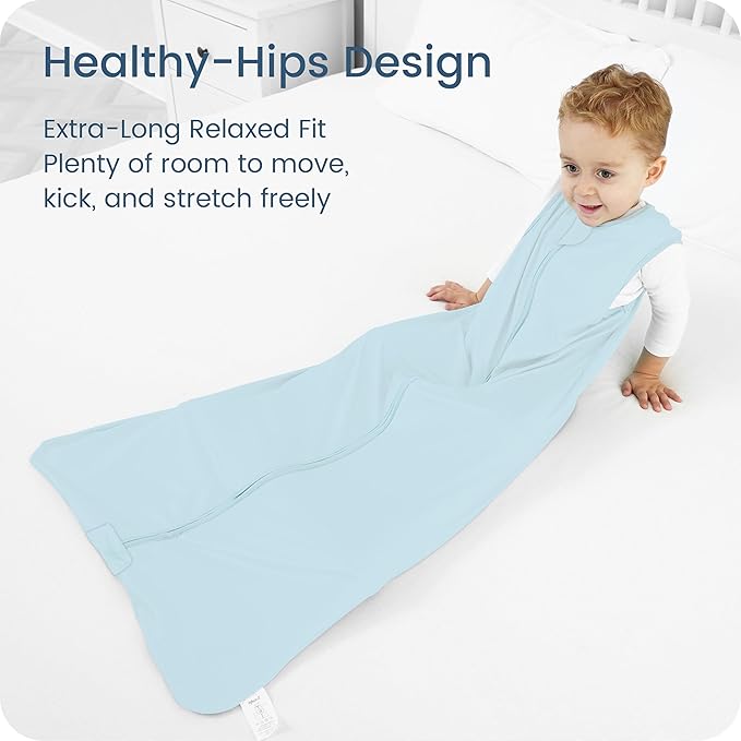 Toddler Sleep Sacks 2T-3T-4T, 0.5 TOG Light Summer Wearable Blankets, Extra Long XL Sleeping Bags, 2 Pack