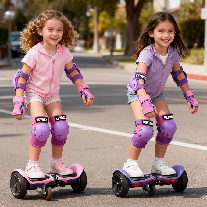 Kids/Youth Knee Pads Elbow Pads Wrist Guards Protective Gear Set for 3-15 Years, Child Roller Skates, Cycling, BMX Bike, Skateboard, Inline Skating, Scooter Riding and Outdoor Sports