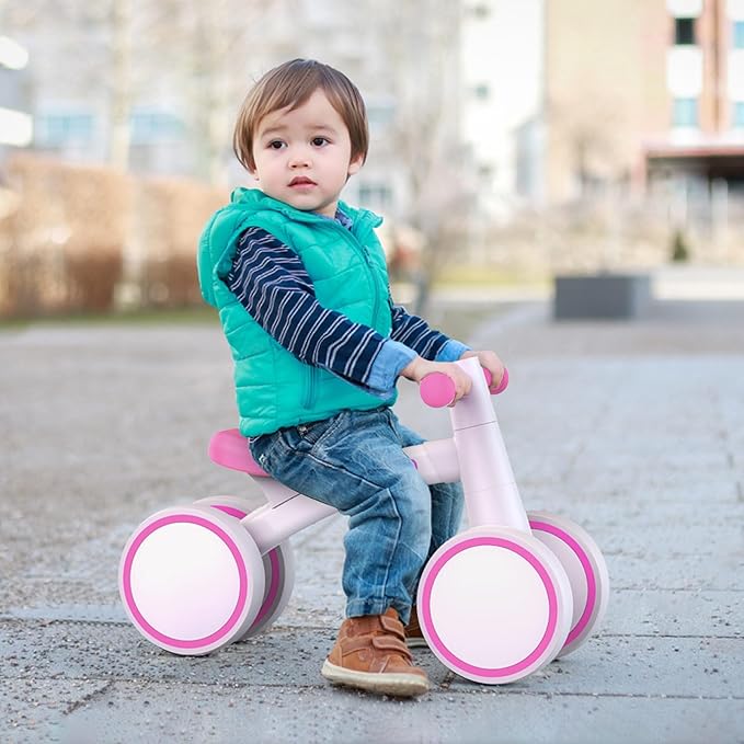 SEREED Baby Balance Bike for 1 Year Old Boys Girls 12-24 Month Toddler Balance Bike, 4 Wheels Toddler First Bike, First Birthday Gifts