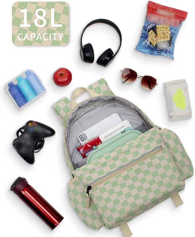 Corduroy Kids Backpack for Boys 6-10: Boys Backpacks for Elementary Kindergarten 15” H Fit Folder