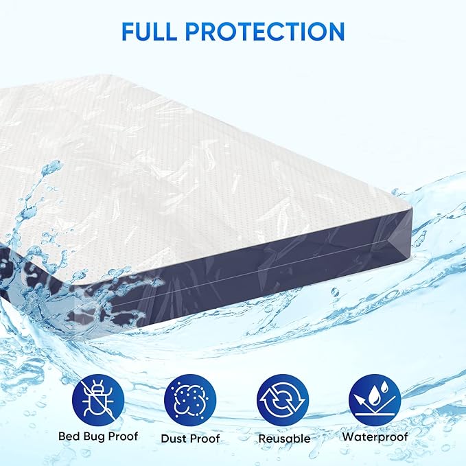 TICONN 2PK Plastic Mattress Bag for Moving Storage, Waterproof Mattress Protector Cover, Heavy-Duty Mattress Moving Supplies (4 mil, Queen)