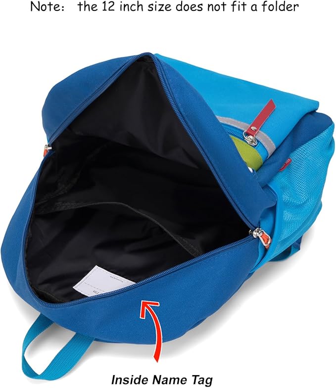 HawLander Little Kids Backpack for Boys or Girls, Toddler School Bag Fits 3 to 6 years old, Light Blue, 12 Inch