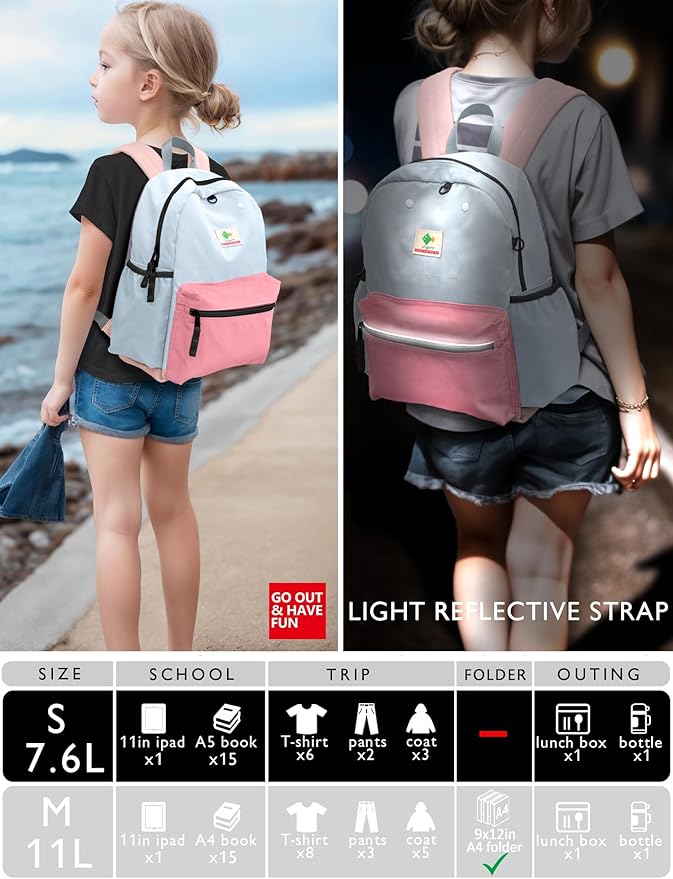 Preschool Toddler Backpack For Boys Girls, School Mini & Travel, Small Kids Child Backpacks, Kindergarten Elementary bag, 11.6" H