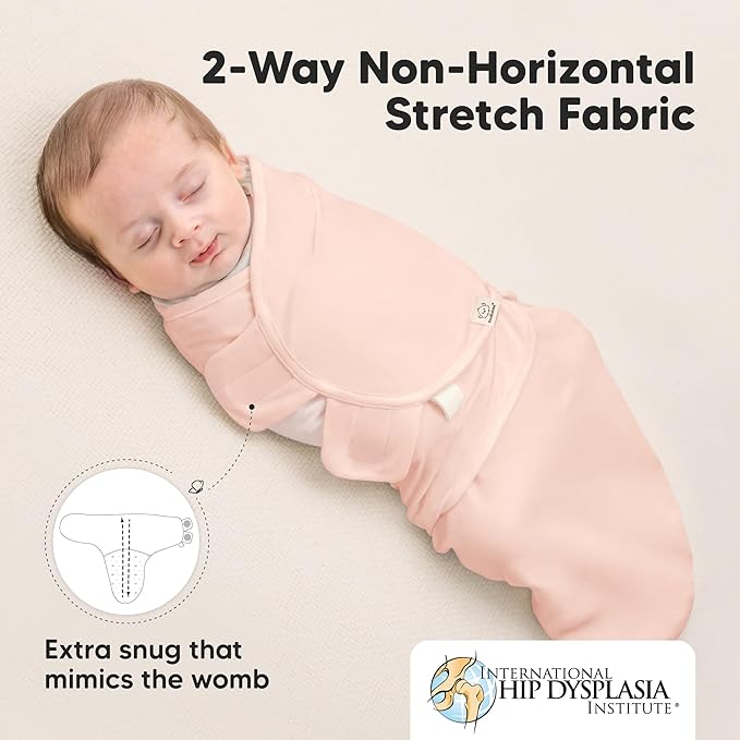 KeaBabies 3-Pack Organic Baby Swaddle Sleep Sacks - Swaddles for Newborns, Infant 3-6 Months, Baby Girls, Boys, Soft & Snug Newborn Sleep Sack, Nursery Swaddling Blankets (Angelic, L)