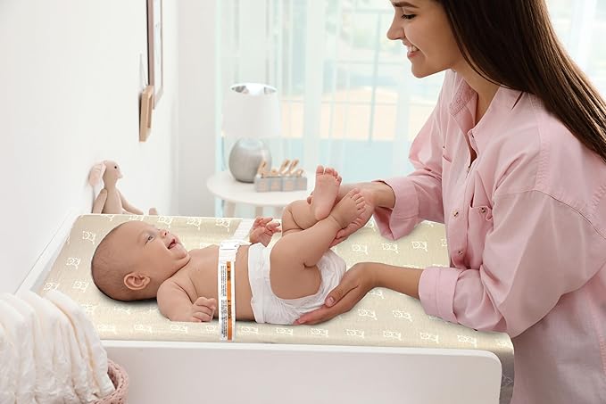 Bublo Baby Changing pad Cover - 3 Pack Organic Cotton Changing Pad Covers – Soft Fitted Diaper Changing Table Sheets for Baby Boys, Girls, Neutral | Fits Contoured 32"x16" Pads