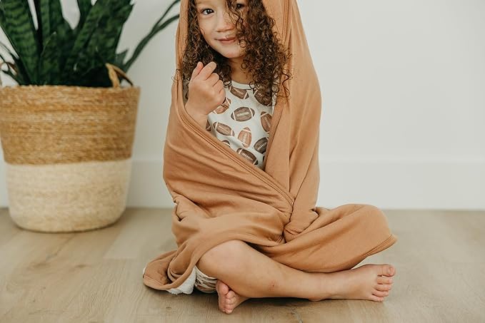 Copper Pearl Hooded Bath Towels Premium Knit/Terry Cloth Baby Towels with Hood, Pockets, and Cool Designs - Great to Gift and Make Bath Time Fun - Baby Bath Towel, Pecan