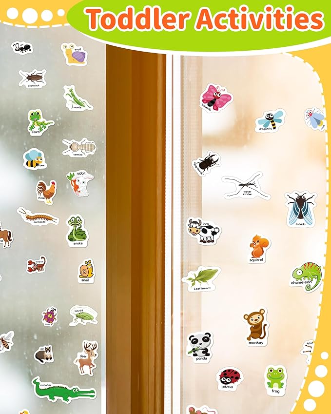 Benresive Reusable Sticker Books for Kids 2-4, Sticker Books for Toddlers 1-3 2-4, Toddler Travel Toys Activities Crafts Gifts