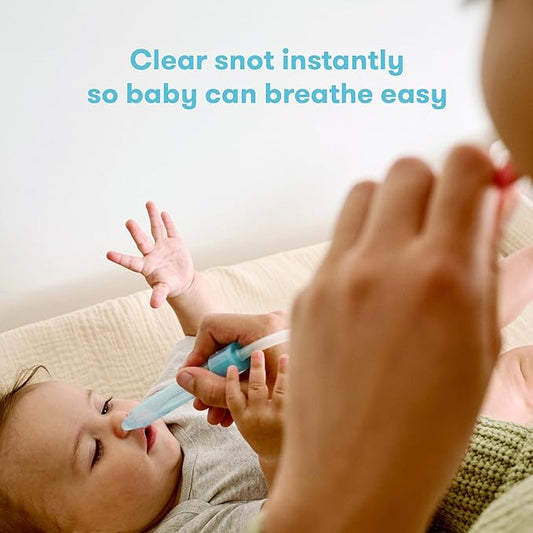 Frida Baby NoseFrida SnotSucker for Baby, Nasal Aspirator for Baby, Nose Sucker Baby Nasal Aspirator for Baby, Congestion Relief with 24 Extra Hygiene Filters