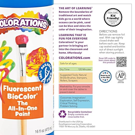 BioColor FBIOMA Paint, Fluorescent Magenta - 16 oz.