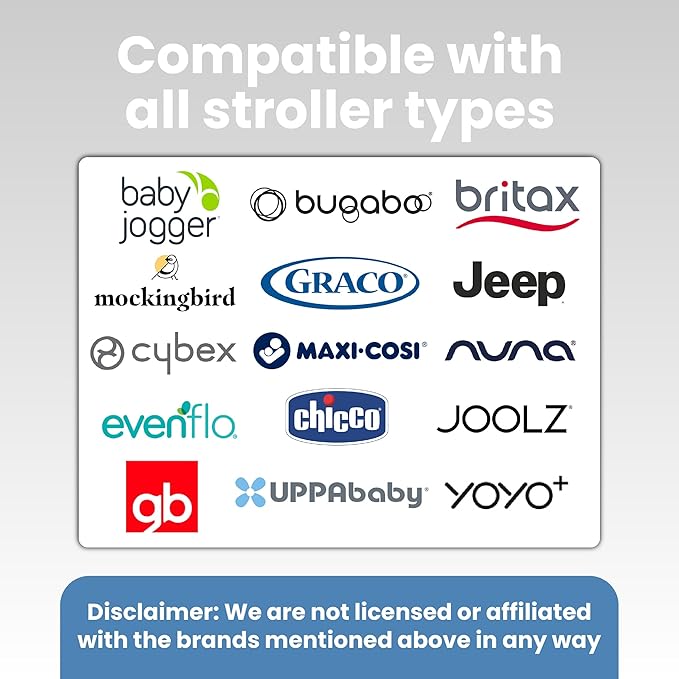 Snugbee Universal Stroller Tray with Cup Holder & Phone Mount – Fits iPhone 16 Pro Max – 360° Rotation, Easy Tool-Free Installation, Durable & Easy to Clean – Includes Instruction Manual