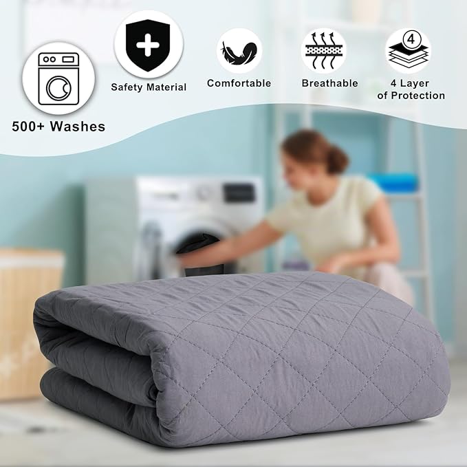 Hide Stains Extra Large Incontinence Pads (36x72 Inch), Heavy Absorbent, Waterproof, Washable Bed Protector for Adults & Pets