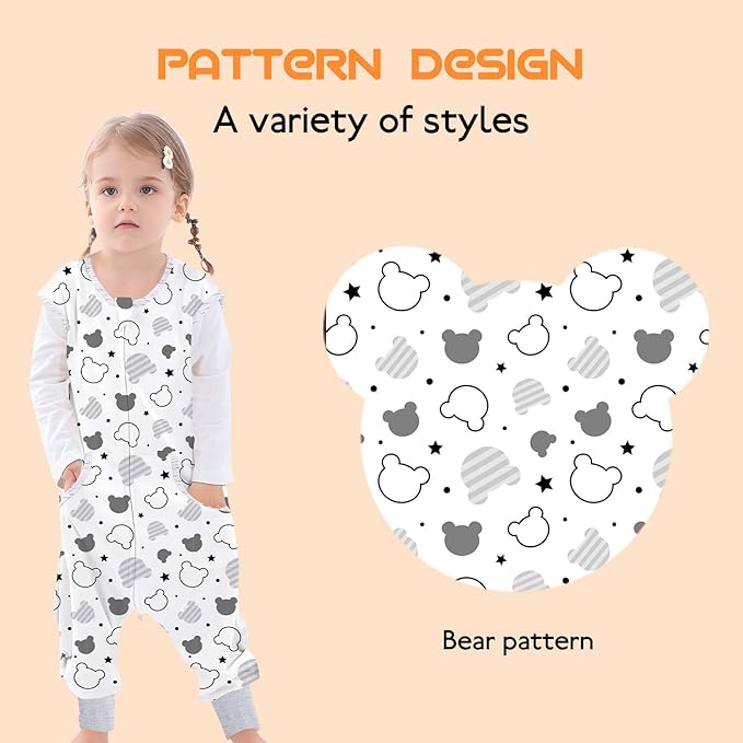 Toddler Sleep Sacks Sleep Sack 3T 4T 5T with legs Cozy comfy Baby Warable Blanket with 2-Way Zipper