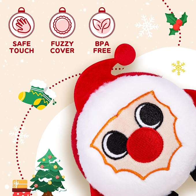 PlayZap Bouncy Balls with Plush Cover - BPA -Free Safe Sensory Toys for Toddlers Kids - 3" Large Size 10 FT High - Christmas Toy Birthday Gift - Ideal Stocking Stuffers for Boys Girls 1-3 3-5 5-8 8-12