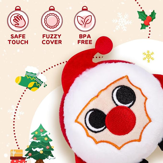 PlayZap Bouncy Balls with Plush Cover - BPA -Free Safe Sensory Toys for Toddlers Kids - 3" Large Size 10 FT High - Christmas Toy Birthday Gift - Ideal Stocking Stuffers for Boys Girls 1-3 3-5 5-8 8-12