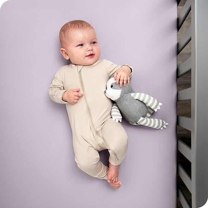 Bare Home 2-Pack Fitted Crib Sheets - Premium 1800 Ultra-Soft Microfiber - Breathable - Baby Sheet - for Boys & Girls - Fits Standard Crib and Toddler Mattresses (Pink Slipper/Lilac)