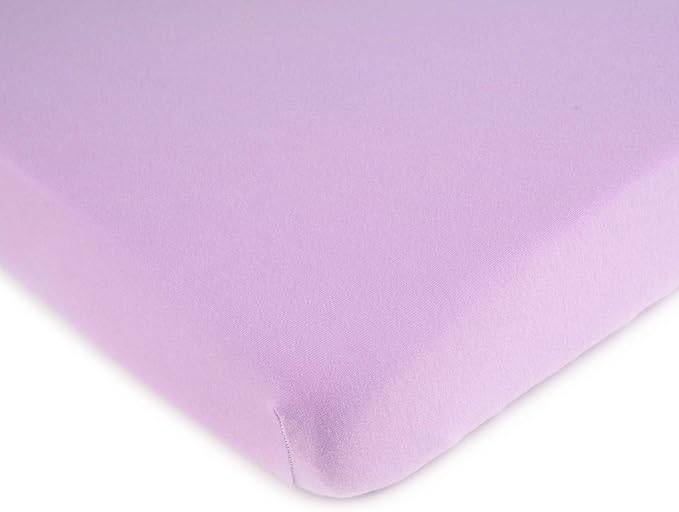 SheetWorld Fitted Baby Bassinet Sheet fits Dream On Me Skyler Bassinet & Bedside Sleeper 20 x 33, 100% Cotton Jersey, Hypoallergenic, Butter Soft, Solid Lavender, Made in USA