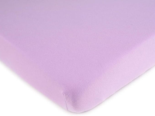SheetWorld Fitted Baby Bassinet Sheet fits Graco Travel Lite Crib 20 x 30, 100% Cotton Jersey, Hypoallergenic, Butter Soft, Solid Lavender, Made in USA