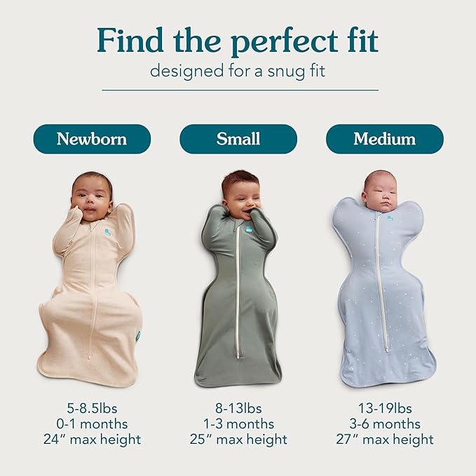 Love to Dream Swaddle UP, Sleep Sack 0-3 Months, Self-Soothing, Improves Sleep, Snug Fit Helps Calm Startle Reflex, Baby Essentials Must Haves Newborn, 1.0 TOG, 13-19 lbs, Tan Houndstooth