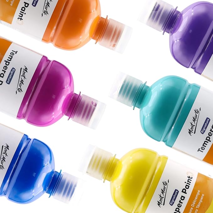 Mont Marte Tempera Paint Set 6pc x 500ml