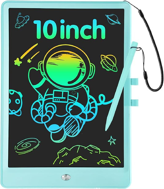 LCD Writing Tablet for Kids 10 Inch Colorful Toddler Doodle Board Drawing Tablet Reusable Electronic Drawing Pads Educational and Learning Toys for 3-8 Years Old Boy and Girls（Blue）