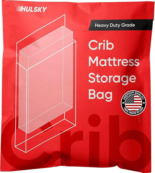 Crib Mattress Storage Bag - Extra-Tough USA-Made 4+ Mil Bag - Stronger Than Standard Bags - Best Protection for Moving or Storage - Waterproof, Extra Tear- and Puncture-Resistant