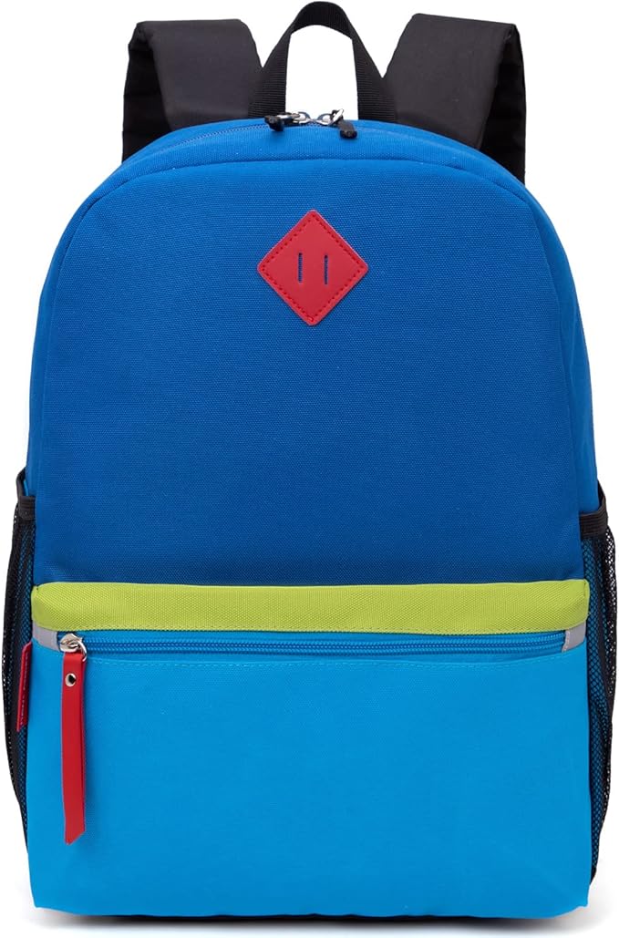 HawLander Little Kids Backpack for Boys or Girls, Toddler School Bag Fits 3 to 6 years old, Blue 02, 15 Inch