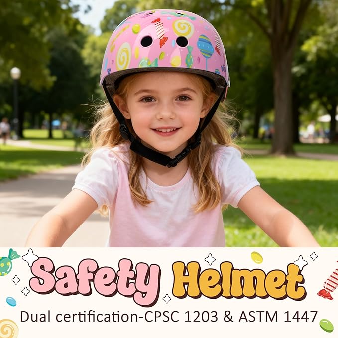 Toddler Kids Bike Helmet,Adjustable for Child Boys Girls,Multi-Sport & Ventilation for Bicycle Scooter Skateboard Skate