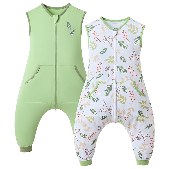 WONDAY Toddler Sleep Sack with Feet, 0.5 Tog Sleeping Sacks for Walking with Legs 3-5T 4T 5T