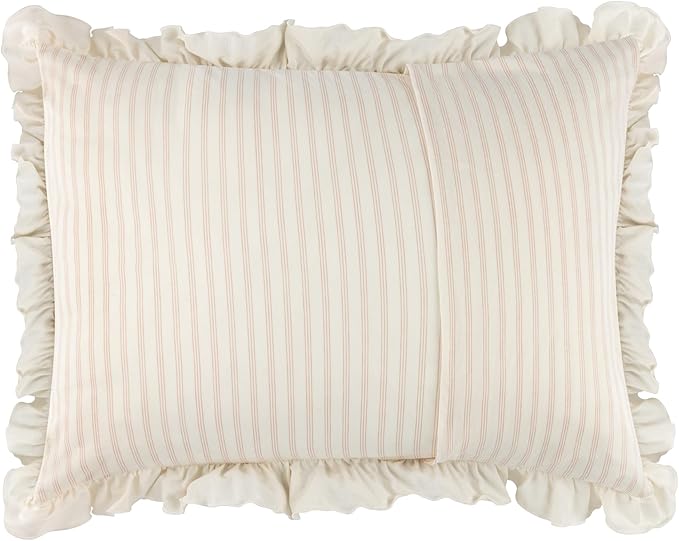 Ely's & Co. Decorative Pillowcase, 20"x26" (Insert Not Included) - Pink Linear Floral Collection