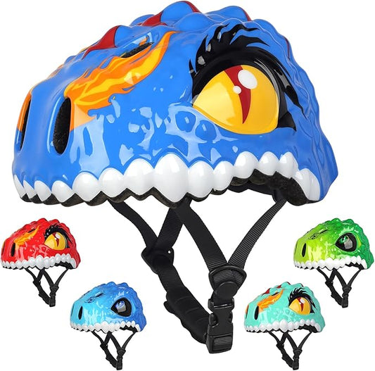 Toddler Kids Bike Helmet,3D Dinosaur Helmets for Boys Girls Infant/Baby to Children 1/2/3/4/5/6/7/8 Years Old Lightweight Adjustable Multi-Sports Bicycle Scooter Skateboard Skating Cycling