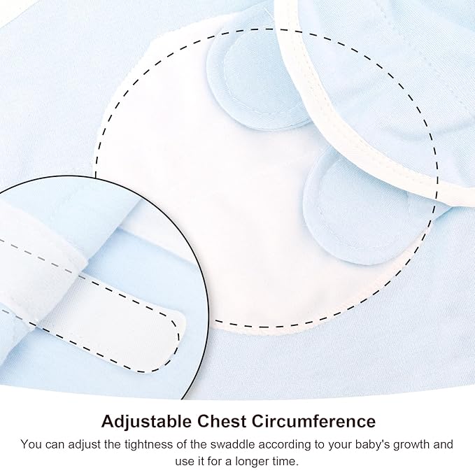 DRESHOW BQUBO 3 Pack Baby Swaddle Sleep Sacks Baby Swaddling Blanket Wrap Newborn Swaddle Sack with Bear Ears Hat for Boys Girls 6-12 Lbs Newborns & 0-3 Months Girls Boys