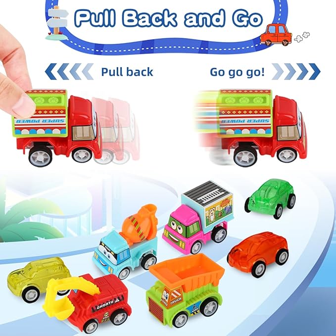 Bath Bombs for Kids with Toys Inside, Kids Bath Bombs for Boys Girls, 9-Piece Bathbomb Set Includes 9 Pull-Back Cars and 3 Vehicles, Halloween Christmas Birthday Easter Gift Set for Children