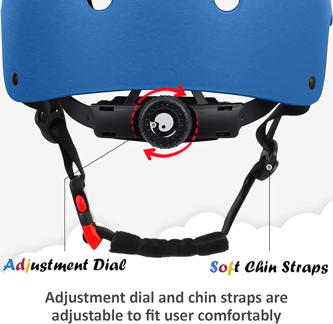 Kids Bike Helmet, Adjustable and Multi-Sport, from Toddler to Youth, 3 Sizes