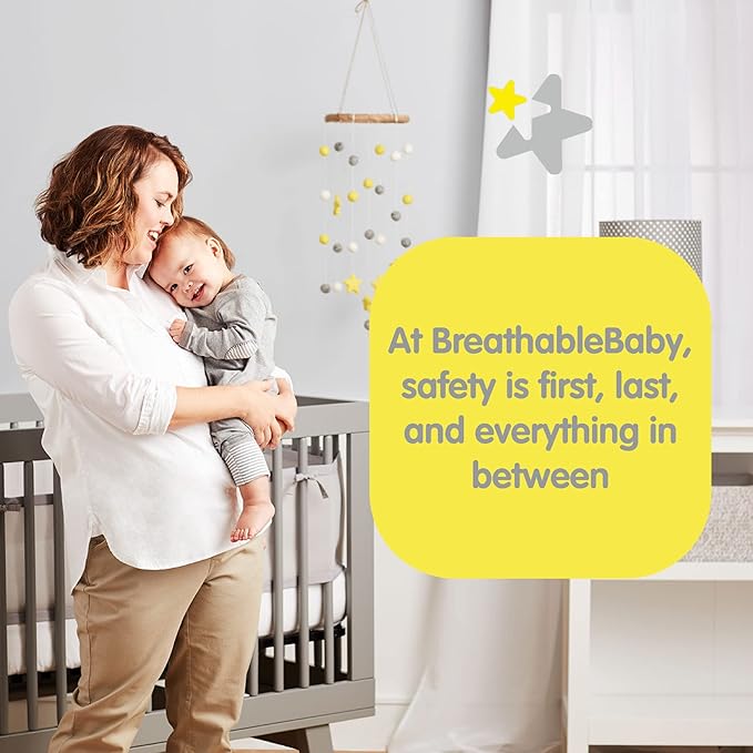 BreathableBaby Breathable Mesh Liner for Full-Size Cribs, Classic 3mm Mesh, Light Pink (Size 4FS Covers 3 or 4 Sides)