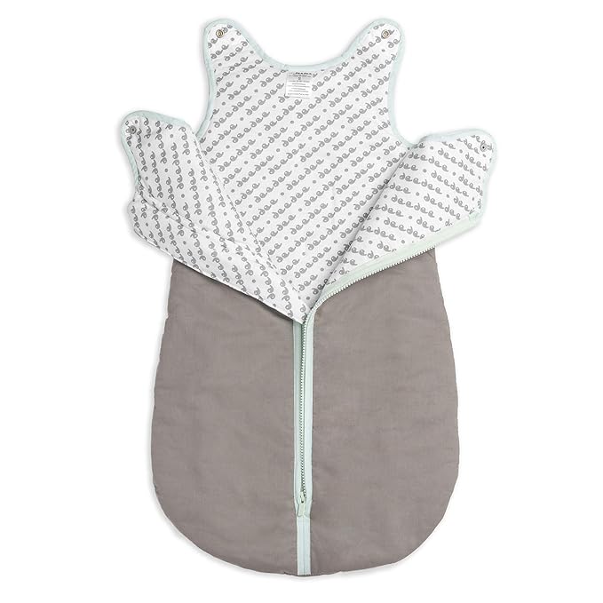 baby deedee Sleep Nest Sleeping Sack, Warm Baby Sleeping Bag fits Newborns and Infants, Gray Lagoon, Small (0-6 Month)