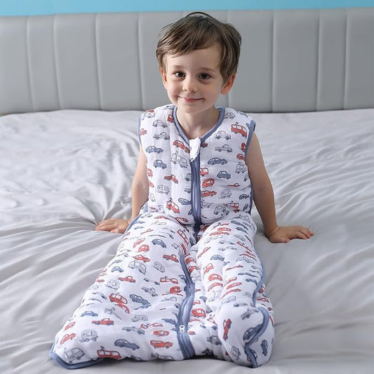 Toddler Sleep Sack, 70% Rayon from Bamboo and 30% Cotton Baby Wearable Blanket Winter 2.5 TOG Sleeping Sacks Warm Soft Car (2-4T)