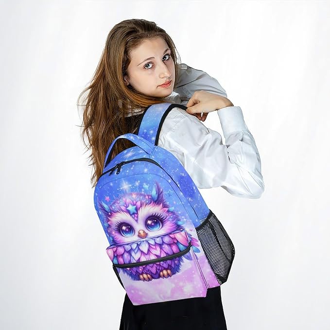 Kids Backpack - Owl Backpack for Girls - Cute Toddlers Bookbag - Durable School Bag for Kindergarten/Preschool/Elementary(17 Inch)