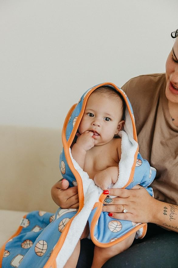 Copper Pearl Hooded Bath Towels Premium Knit/Terry Cloth Baby Towels with Hood, Pockets, and Cool Designs - Great to Gift and Make Bath Time Fun - Baby Bath Towel, Dunk