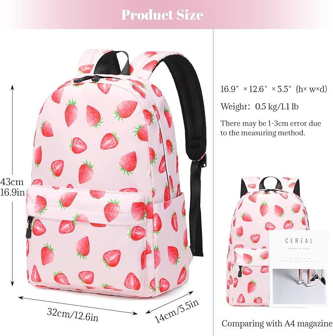 mygreen Kids Backpack, Kawaii Girls Backpack for School