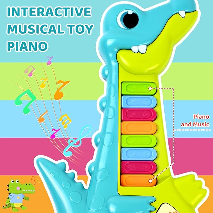 Marstone Toddler Toys for 1 Year Old Boy Gift: Baby Girl Musical Toys 12-18 Months, Educational Piano Guitar for Toddlers 1-2 with Animals and Sounds, 1st First Birthday Gifts for Kids