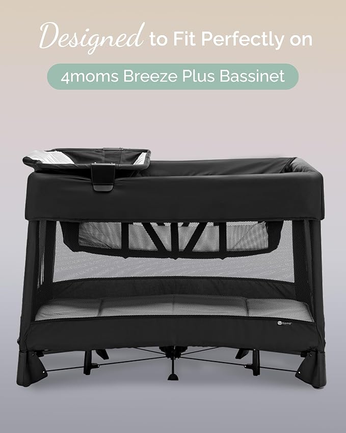 Bassinet Fitted Sheets Compatible with 4moms Breeze Plus Bassinet Model 1045 - Buttery Soft, Silky Comfort, Premium Stretchy Jersey Knit Bassinet Sheets - Pale Pink + Lavendar + Cloud, 3 Pack