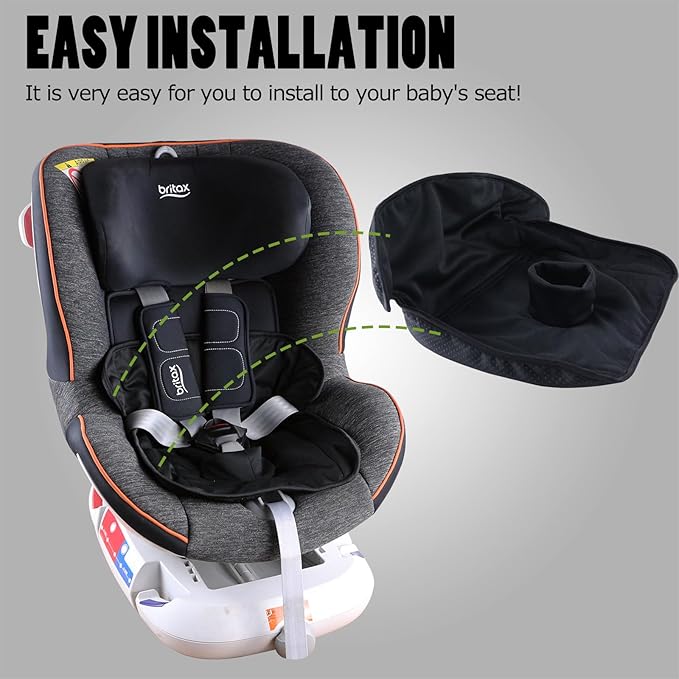 Piddle Pads, Multi-use and Leak Free Lines for Baby Stroller, High Chair & Car Seat, Waterproof Toilet Training Seat Covers for Toddles (Black (2 Pack))