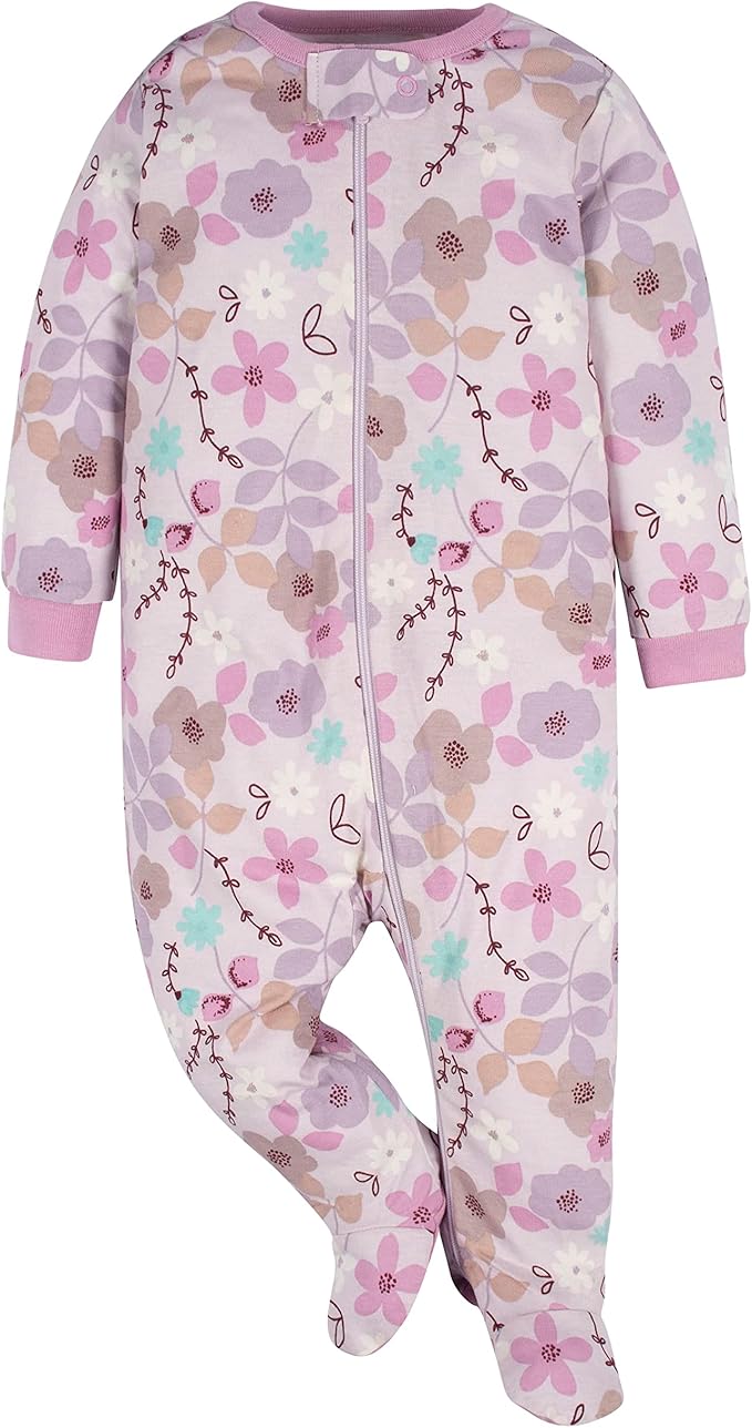 Gerber baby-girls 4 Pack Sleep N' Play Footie