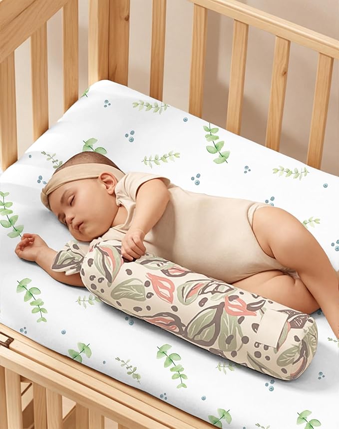 Pack and Play Sheets 2 Pack, Fitted Jersey Knit Mini Crib Sheets for Baby Boys and Girls, Compatible with Graco Pack N Play and Mini Crib Mattress (Desert Green, Pack N Play/Mini Crib Sheets)