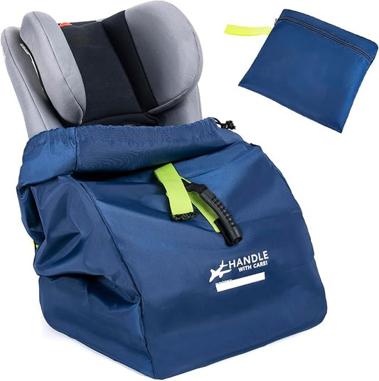 LASUK Car Seat Travel Bag for Airplane - Fits Infant Car Seats, Convertible Car Seats, Booster Seats, Car Seat Bases - for Worry-Saving, Effortless and Safe Travel